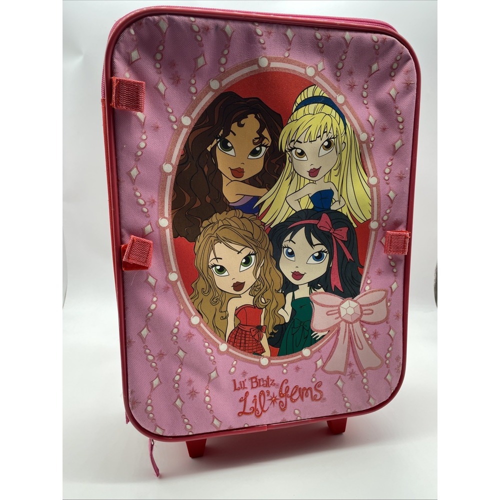 Lil 'Bratz Suit‎ Case Pink Red Rolling Travel Bag Y2k